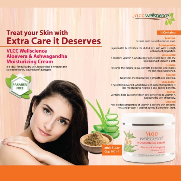 Aloe Vera & Ashwagandha Moisturising Cream - Image 2